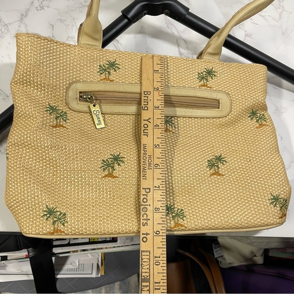 Sunny Hawaii Palm Tree pattern woven handbag - Picture 5 of 8
